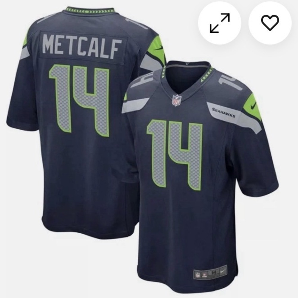 Nike Seattle Seahawks DK Metcalf Jersey Navy XXL New With Tags‎